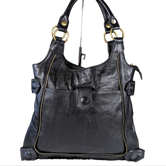 Ameri Leather Bags Ameri Leather Judelle Large Pebbled Leather Tote